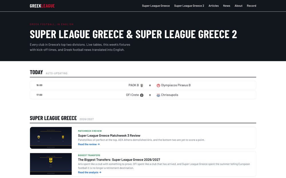Screenshot of GreekLeague