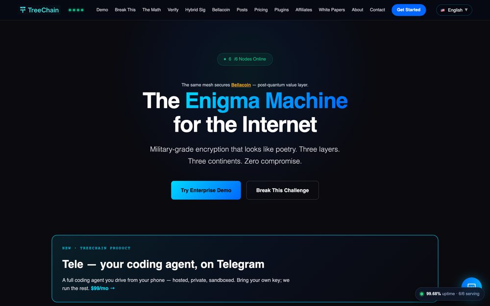 Screenshot of TreeChain